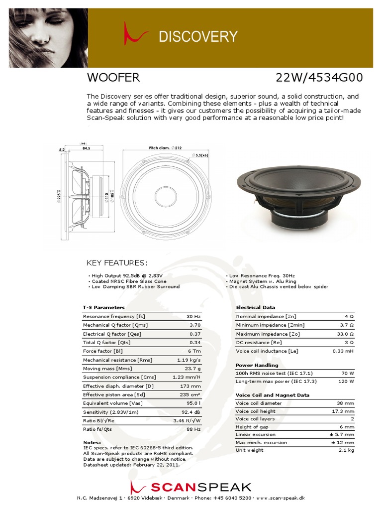 Scan-Speak 22W/4534G00 Discovery Series 8