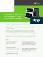 Iface302: Multi-Biometric Identification Time & Attendance and Access Control Terminal