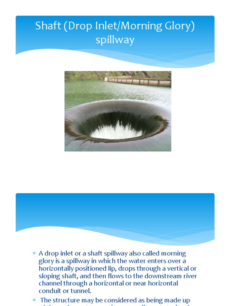 Drop Inlet/Shaft Spillway Overview | PDF