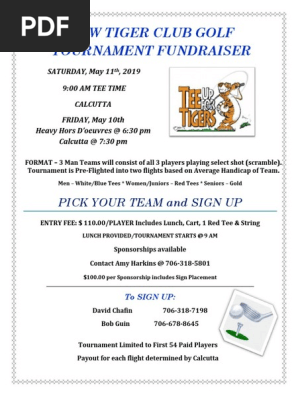 golf tournament flyer- 2019