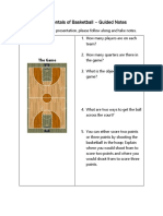 Fundamentals of Basketball - Guided Notes: The Game