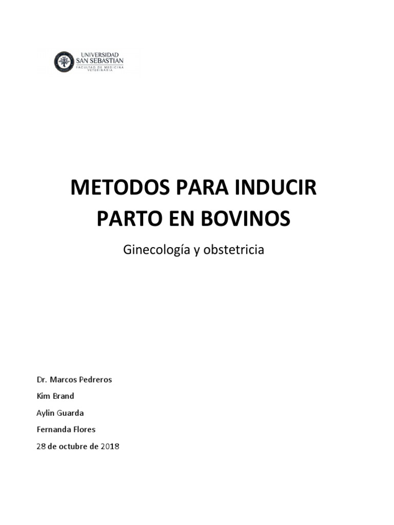 Metodos para Inducir Parto en Bovinos | PDF | Parto | Vacas
