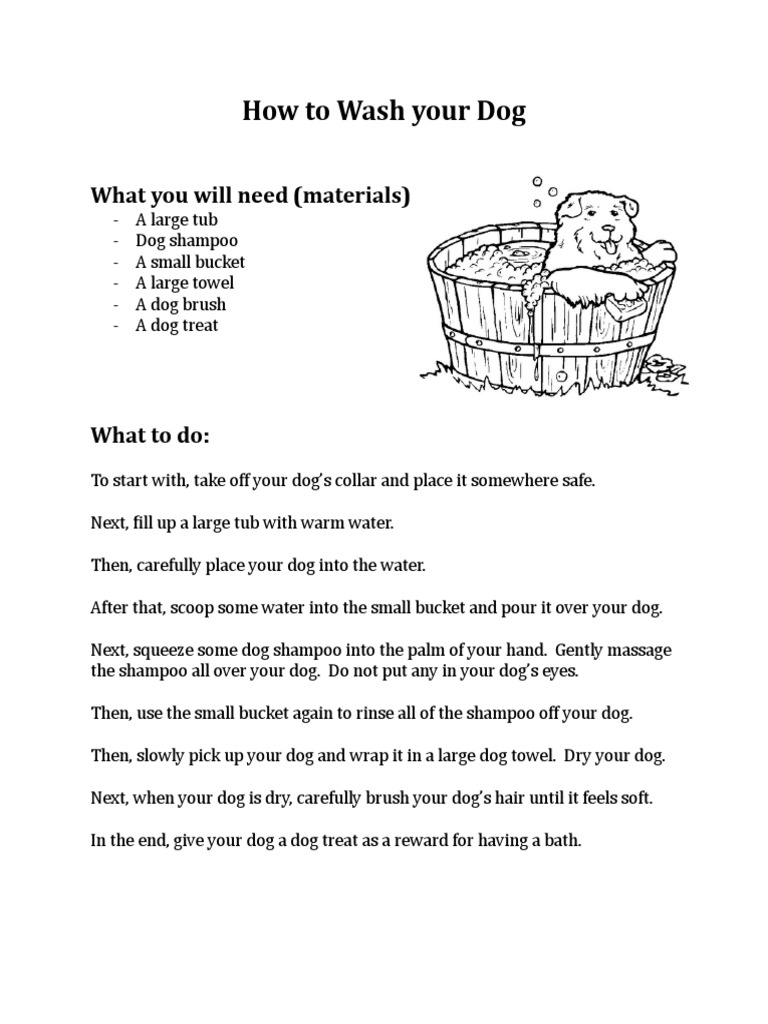 How To Wash Your Dog What You Will Need (Materials) PDF