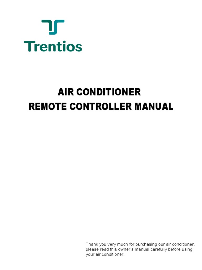 Avolta RC User Manual PDF | PDF | Timer | Air Conditioning