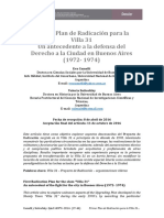Primer Plan de Radicación para La Villa 31 PDF