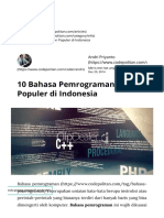 10 Bahasa Pemrograman Populer Di Indonesia - CodePolitan - Com