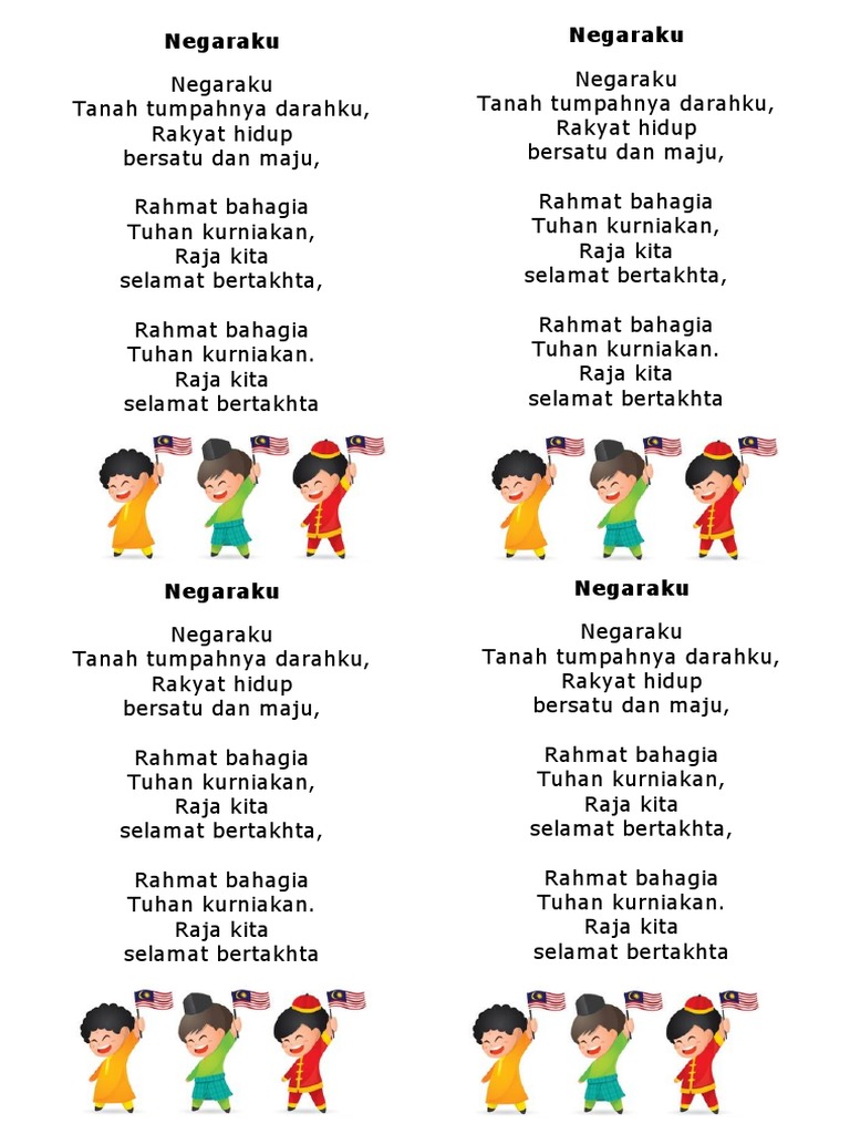 Lirik Lagu Negaraku  PDF