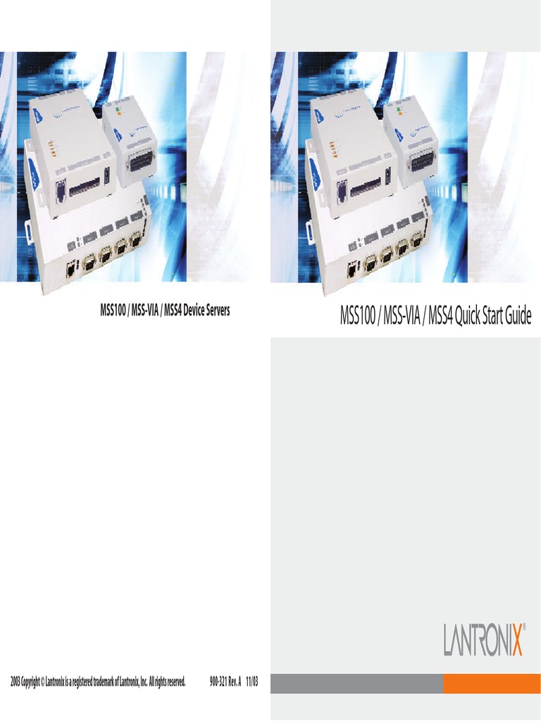 Configurar Lantronix MSS 100 PDF Computer Network Ip Address