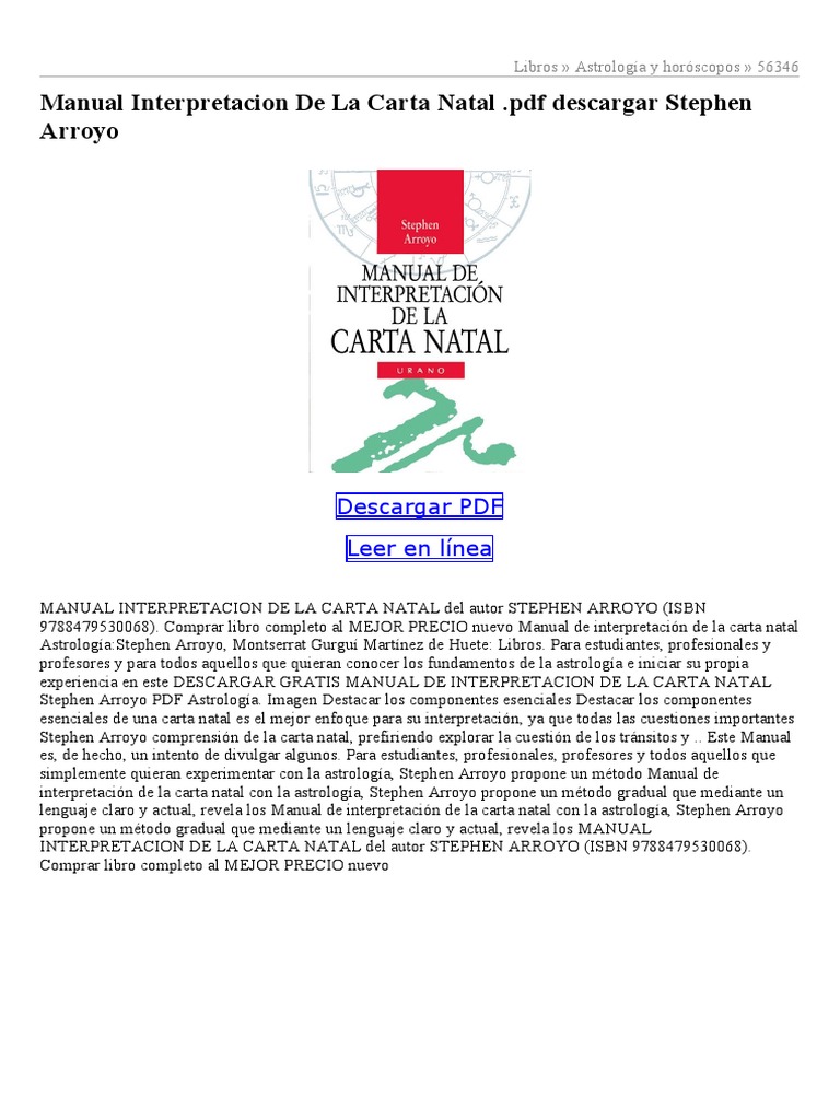 Manual Interpretacion de La Carta Natal | PDF