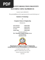 A Novel Entity Resolution For Entity Matching Using Mapreduce