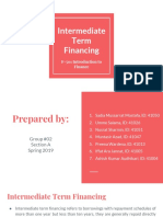 Presentaion On Intermediate Term Financing