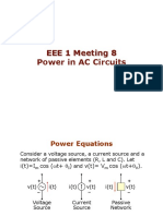 EEE 1 Meeting 8 - Power in AC Circuits PDF