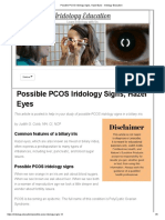 Possible PCOS Iridology Signs, Hazel Eyes - Iridology Education PDF