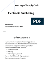 Strategic Sourcing of Supply Chain: Electronic Purchasing