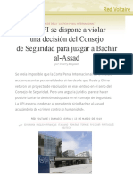 La CPI se dispone a violar una decisión ‎del Consejo de Seguridad para juzgar a ‎Bachar al-Assad, po