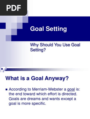 Goal Setting