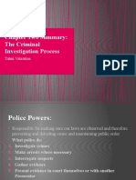 Chapter Two Summary - The Criminal Investigation Process