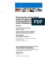 Thermosyphon Cooler Hybrid System for Water Savings in HPC Data Centers