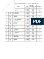 Attendence Particulars of Re-Engagement of Retired Artizan Employees