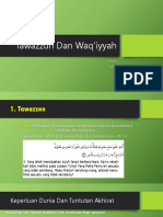 Tawazzun Dan Waq'Iyyah