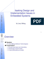 Multitasking Design and Implementation Issues in Embedded Systems