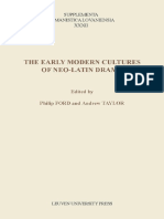 Ford, Taylor - The Early Modern Cultures of Neo-Latin Drama PDF