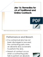 Chapter 16: Remedies For Breach of Traditional and Online Contracts