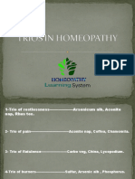 TRIOs in Homeopathy