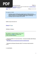 MySQL Download and Setup Instructions