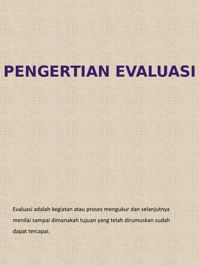 Ppt Pengertian Evaluasi Pembelajaran Bahasa Arab