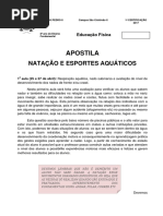 Natação e esportes aquáticos 