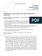 Molecules: Cholesterol-Lowering Activity of The Major Polyphenols in Grape Seed