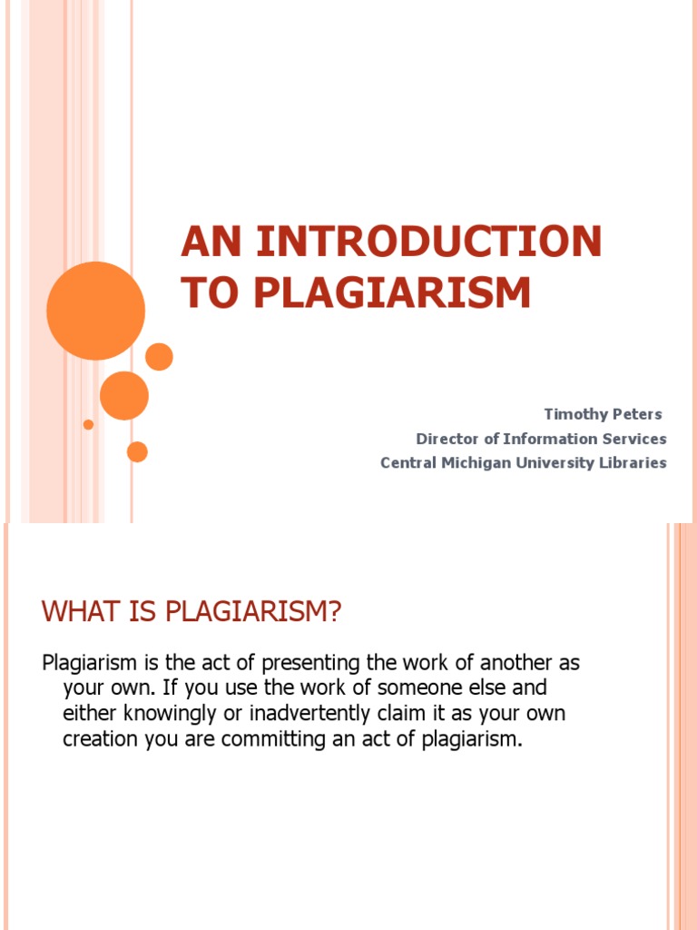 introduction of plagiarism essay
