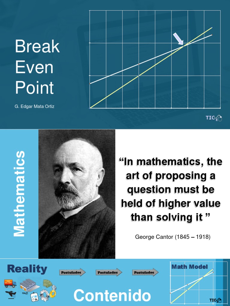 Break Even Point Two Linear Equations System PDF Fórmula Ecuaciones