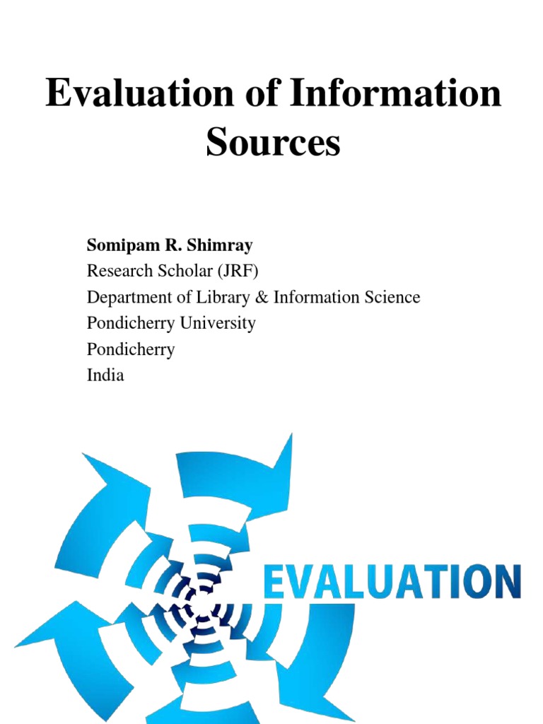 Evaluating Information Sources Guide | PDF | Peer Review | Academic ...