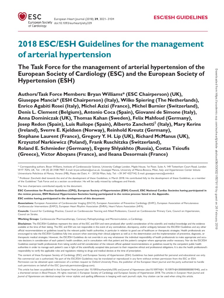 Hta Guidelines PDF | PDF | Hypertension | Cardiovascular Diseases