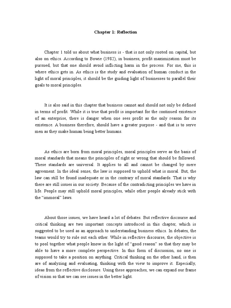 Business Ethics and Moral Principles | PDF | Morality | Critical Thinking
