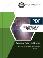 Mechanics of Machines: Submitted To: Mr. Kashif Ishfaq