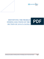 Identifying The Problems and Finding Solutions of The Billing Section of Janata Bank Limited