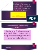 An Investigation of Impact of Corporate Social Responsibility (CSR) On Firm Performance - Evidence From Pakistan