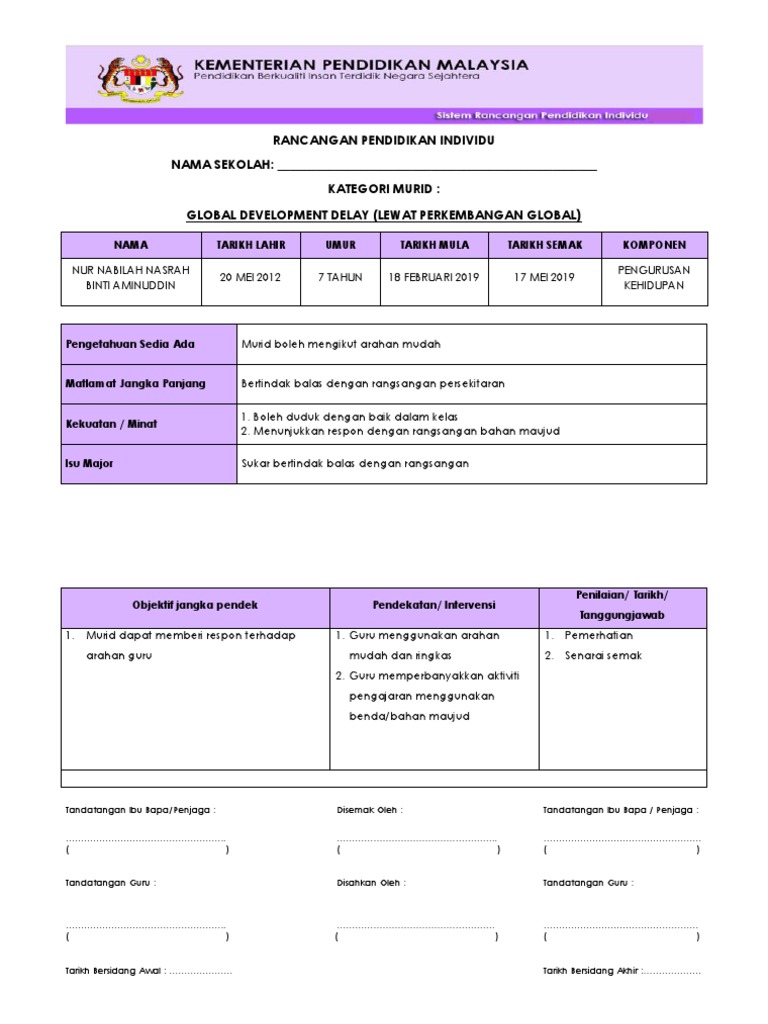 Contoh Rpi - Masalah Lewat Perkembangan Global | PDF