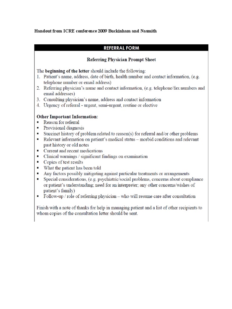 ICRE 2009 Conference Handout: Buckingham & Nasmith | PDF