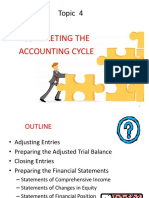 Topic 4 - Completing The Accounting Cycle