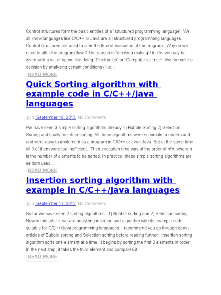 Control Structures and Statements in C and C++ | PDF | Logic Gate ...