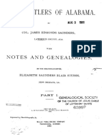 Early Settlers of Alabama - With Notes and Genealogies - Saunders - 1961 PDF