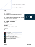 Practical No. 7 - String Functions and Array: 1) Write A PHP Program To Demonstrate Different String Functions. Program