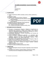 Indice Del Dossier de Cierre de Seguridad y Salud Ocupacional