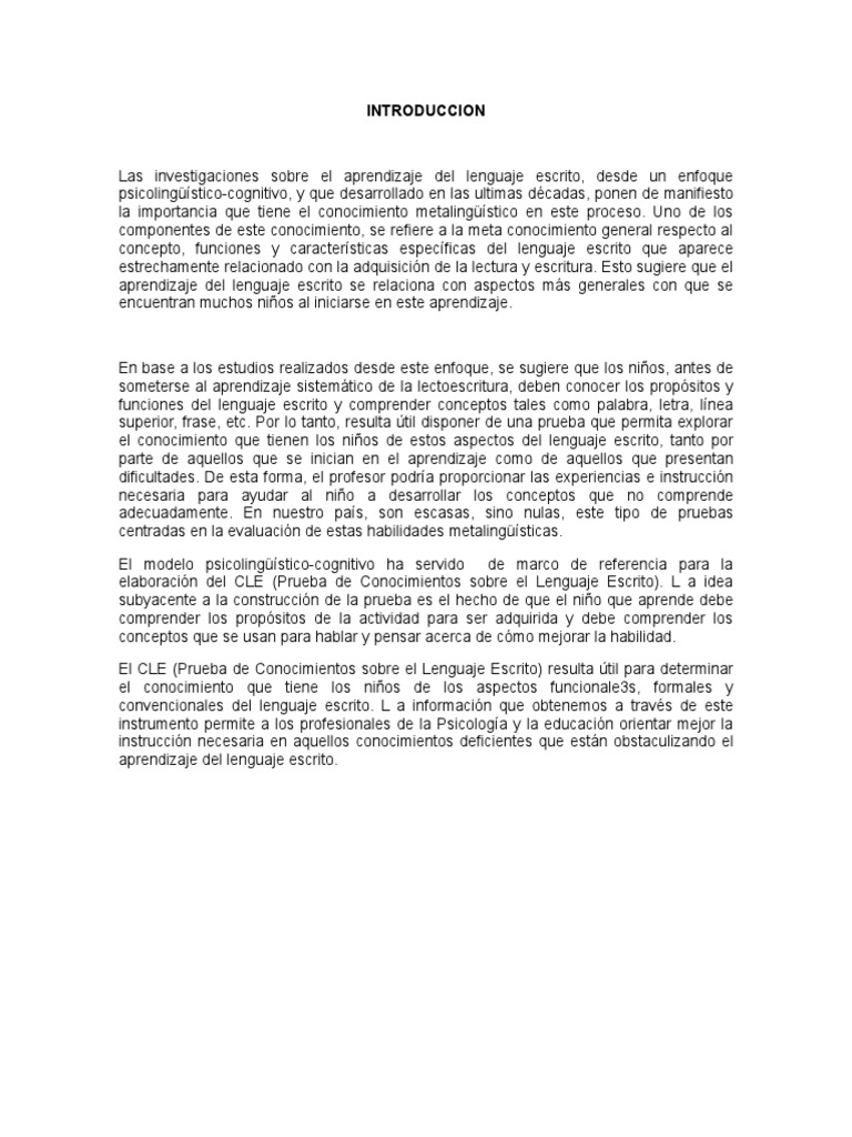 Prueba CLE de Conocimientos Escritos | PDF | Validez (Estadísticas ...