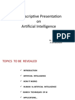A Descriptive Presentation On Artificial Intelligence: by A Sai Madhuri