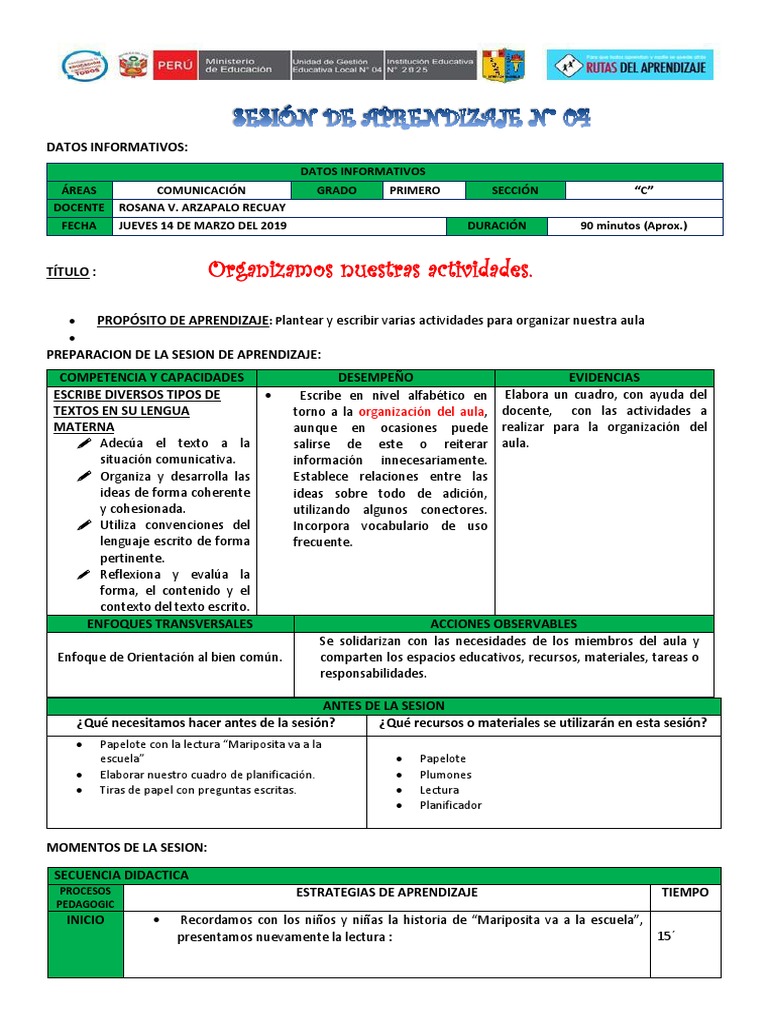SC4 Organizar Aula | PDF | Salón de clases | Aprendizaje